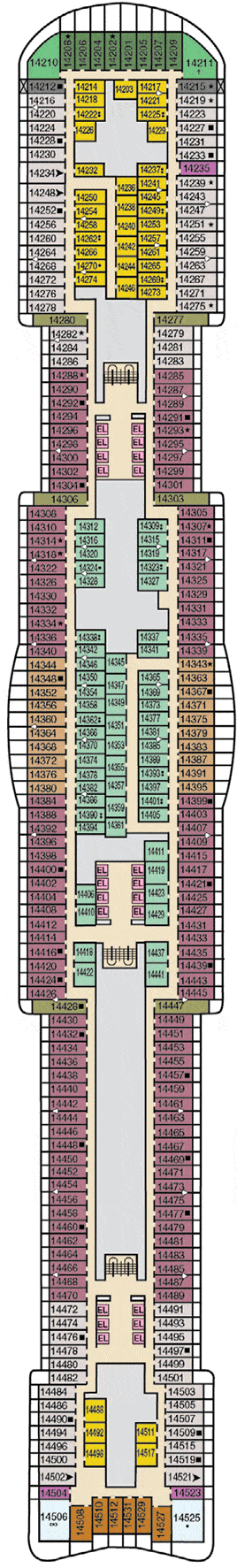 Carnival Jubilee Deck plan & cabin plan