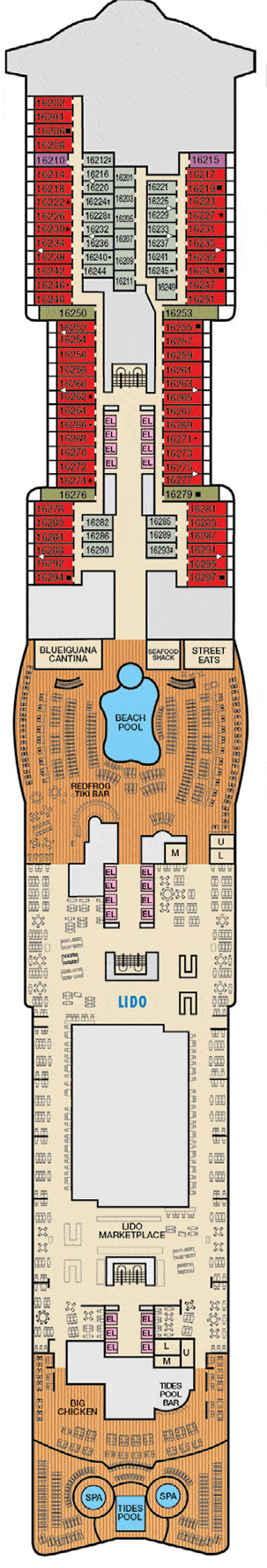 Carnival Jubilee Deck plan & cabin plan