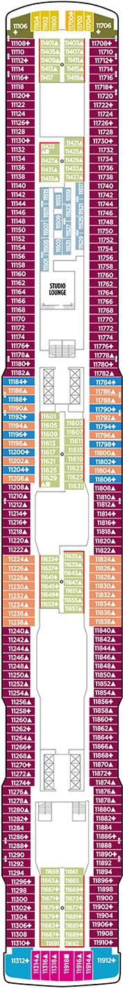 Norwegian Encore Deck plan & cabin plan