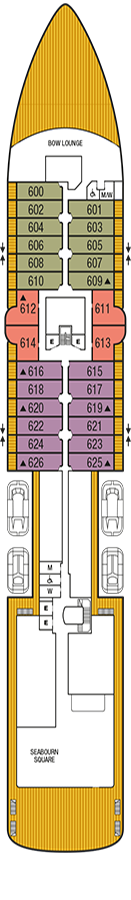 Seabourn Pursuit Deck plan & cabin plan