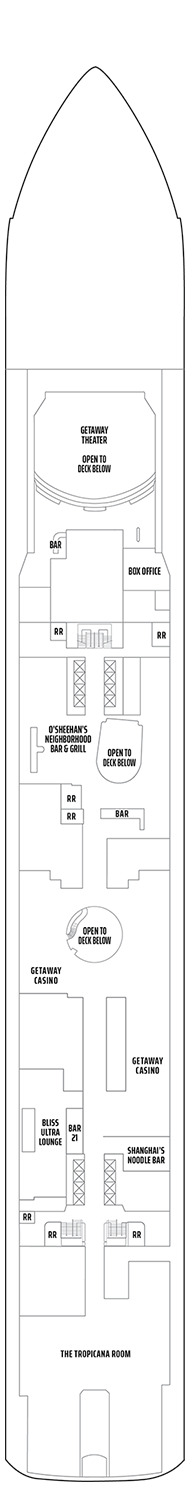 Norwegian Getaway Deck plan & cabin plan