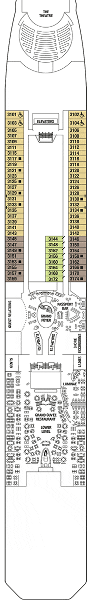 Celebrity Silhouette Deck Plan And Cabin Plan