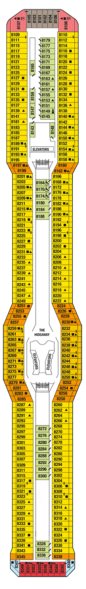 Celebrity Reflection Deck plan & cabin plan