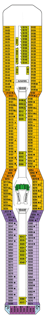 Celebrity Silhouette Deck plan & cabin plan