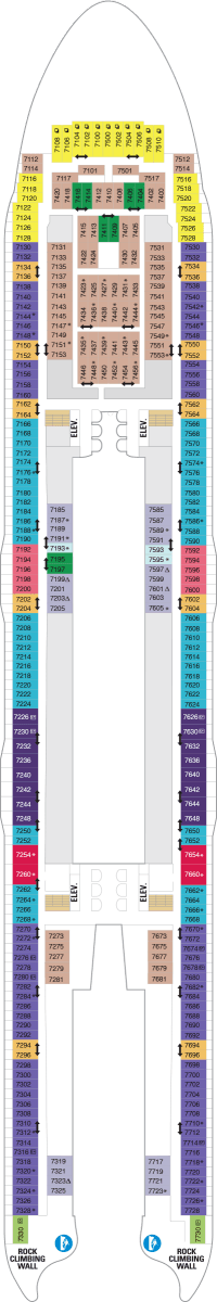 Allure of the Seas Deck plan & cabin plan