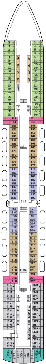 Arcadia Deck plan & cabin plan