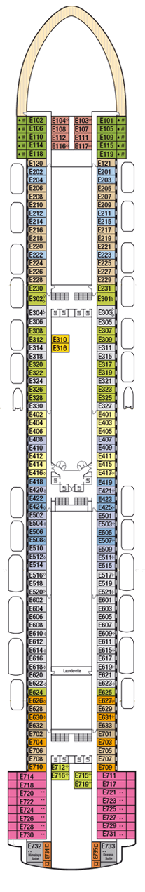 Azura Deck plan & cabin plan