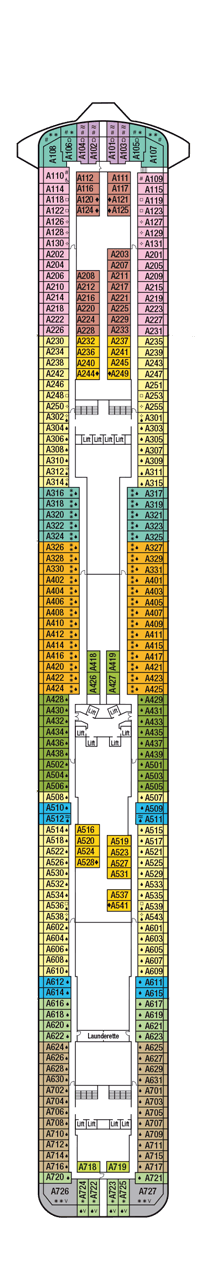 Britannia Deck plan & cabin plan