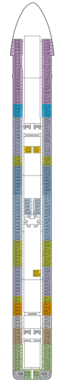 Britannia Deck plan & cabin plan