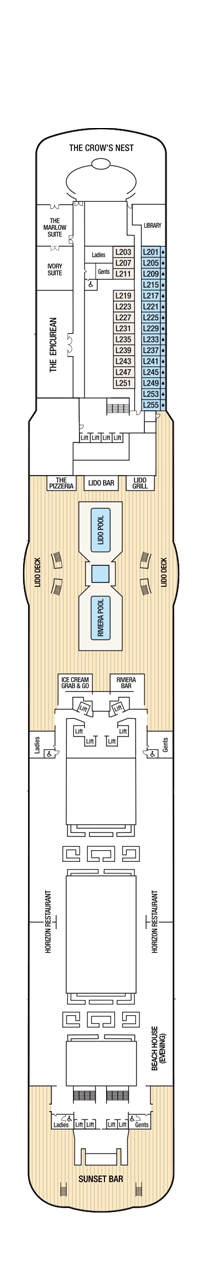 Britannia Deck plan & cabin plan