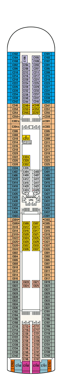 Caribbean Princess Deck plan & cabin plan