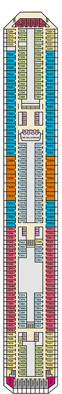 Carnival Freedom Deck plan & cabin plan