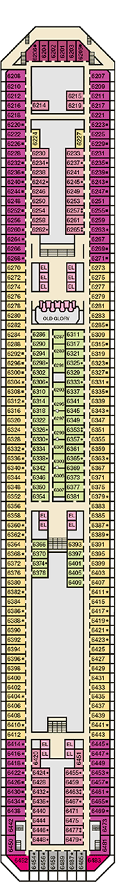 Carnival Glory Deck plan & cabin plan