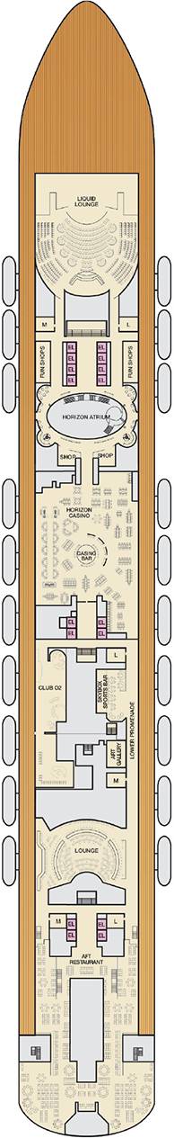 Carnival Horizon Deck plan & cabin plan