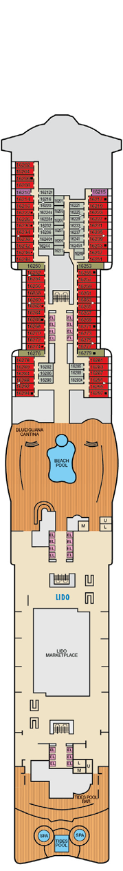 Mardi Gras Deck Plan & Cabin Plan