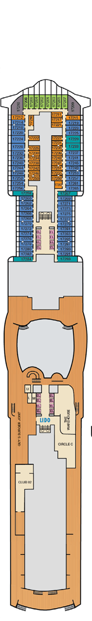 Mardi Gras Deck plan & cabin plan