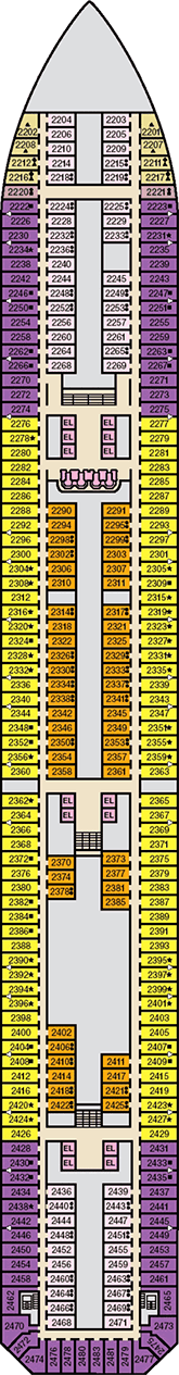 Carnival Splendor Deck plan & cabin plan