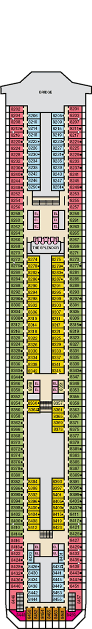 Carnival Splendor Deck plan & cabin plan