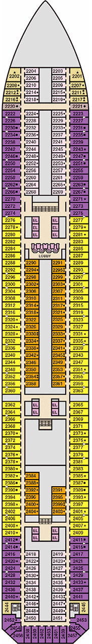 Carnival Sunrise Deck plan & cabin plan