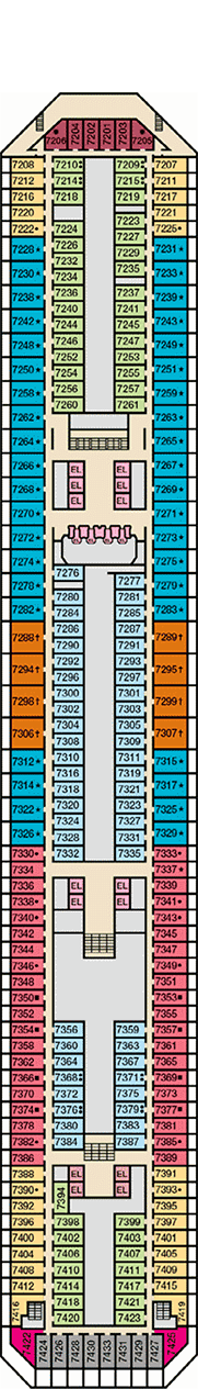 Carnival Sunrise Deck plan & cabin plan