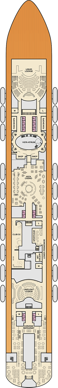 Carnival Vista Deck plan & cabin plan