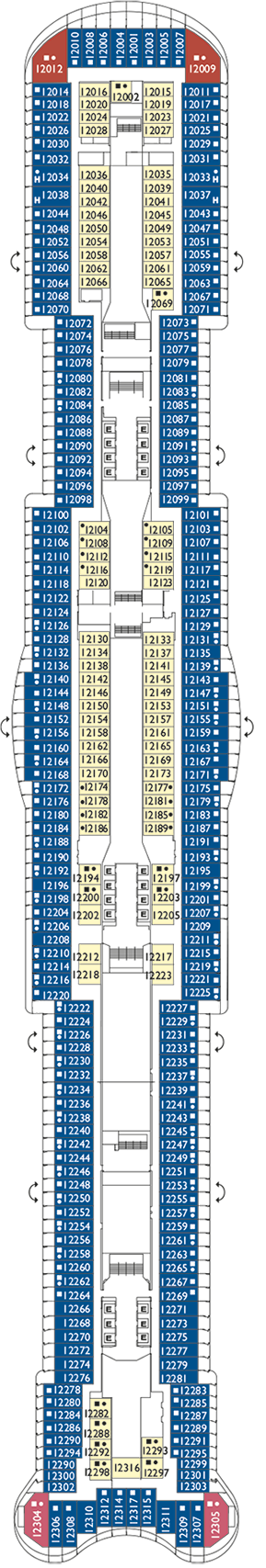 Costa Toscana Deck plan & cabin plan