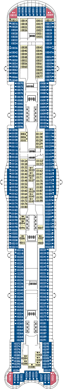 Costa Toscana Deck plan cabin plan