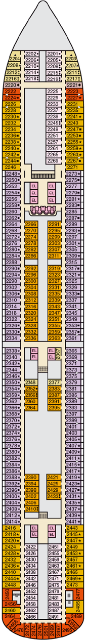 Carnival Breeze Deck plan & cabin plan