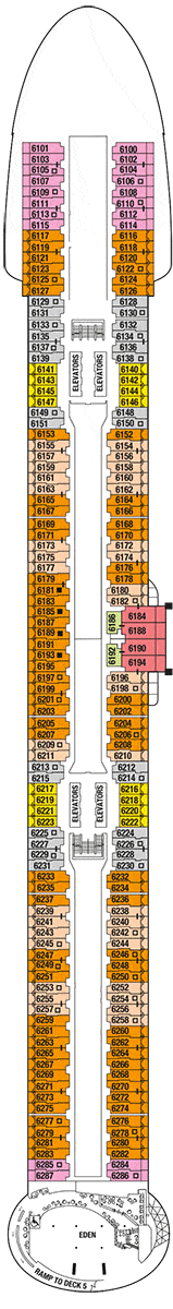 Celebrity Edge Deck plan & cabin plan