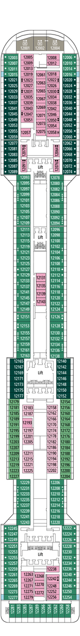 MSC Preziosa Deck plan & cabin plan