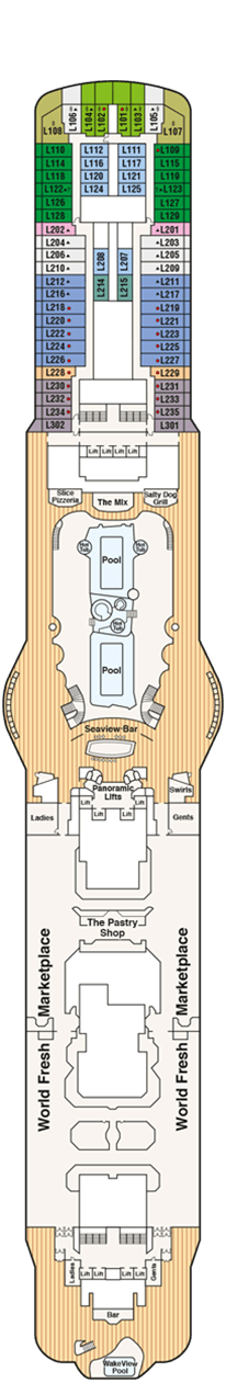 Enchanted Princess Deck plan & cabin plan