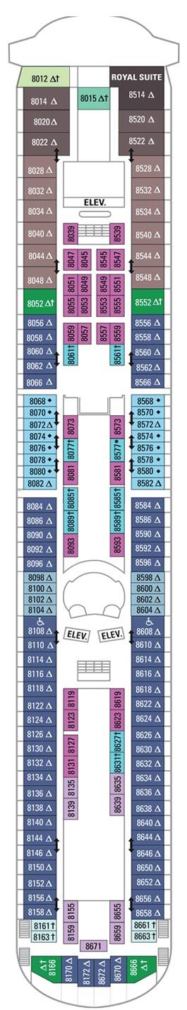 Enchantment of the Seas Deck plan & cabin plan