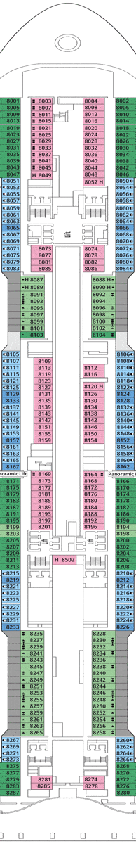 MSC Euribia Deck plan & cabin plan