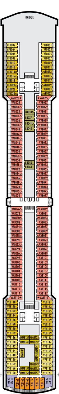 Eurodam Deck Plan & Cabin Plan