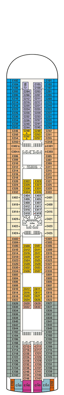 Grand Princess Deck plan & cabin plan