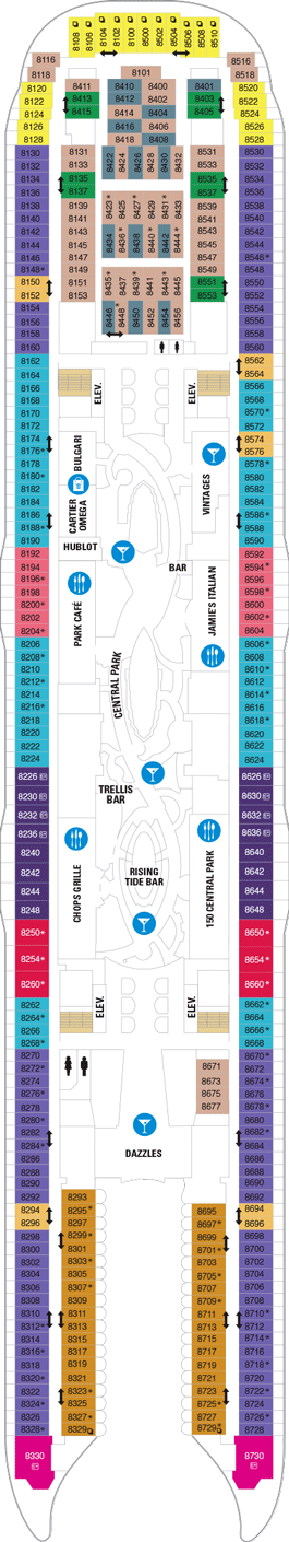 Harmony of the Seas Deck plan & cabin plan