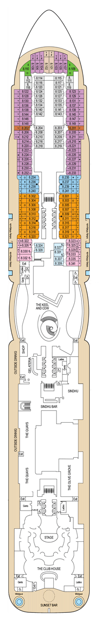 Iona Deck plan & cabin plan