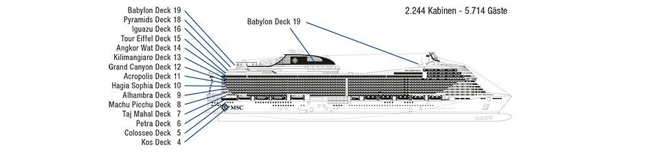 msc cruise meraviglia deck plan