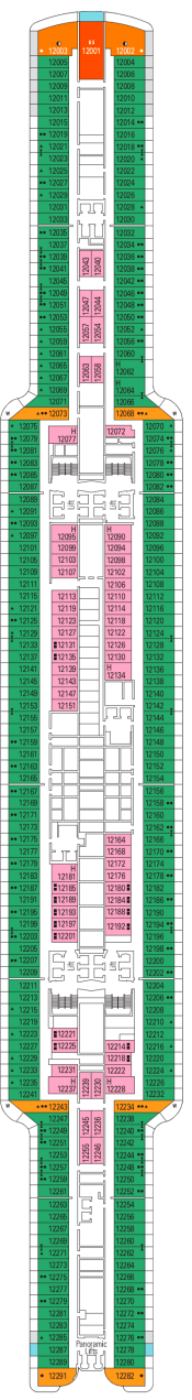 MSC Seascape Deck plan & cabin plan