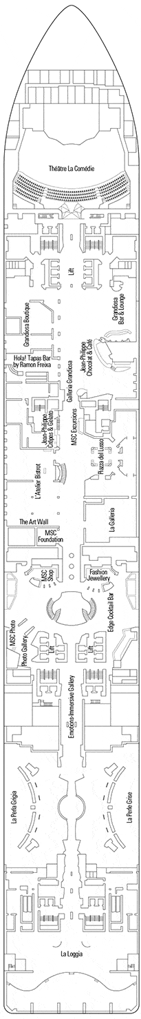 Msc Grandiosa Deck Plan And Cabin Plan