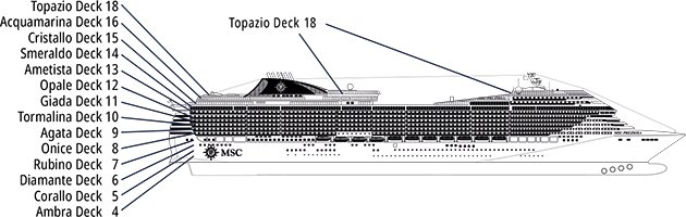 msc cruises preziosa deck plan