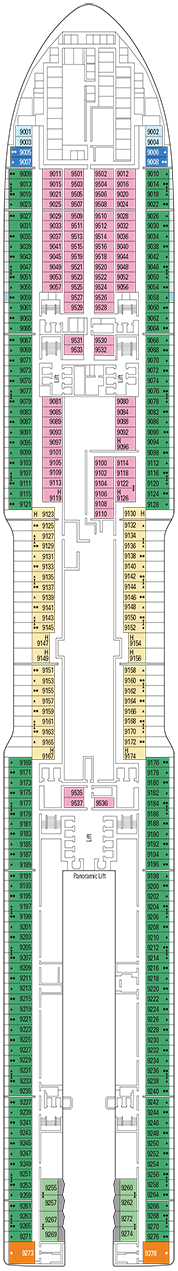 MSC World Europa Deck plan & cabin plan