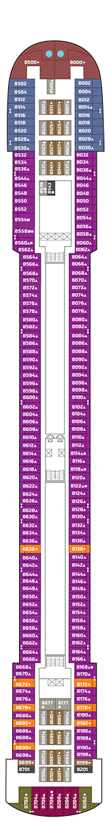 Pride of America Deck plan & cabin plan