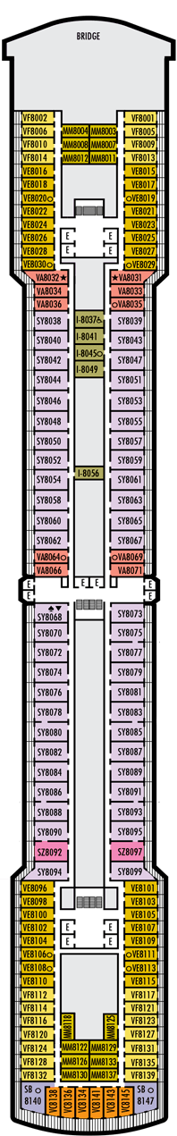 Noordam Deck plan & cabin plan