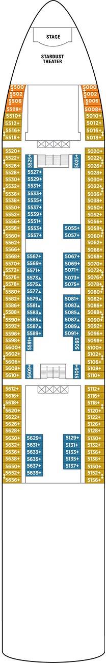 Norwegian Dawn Deck plan & cabin plan