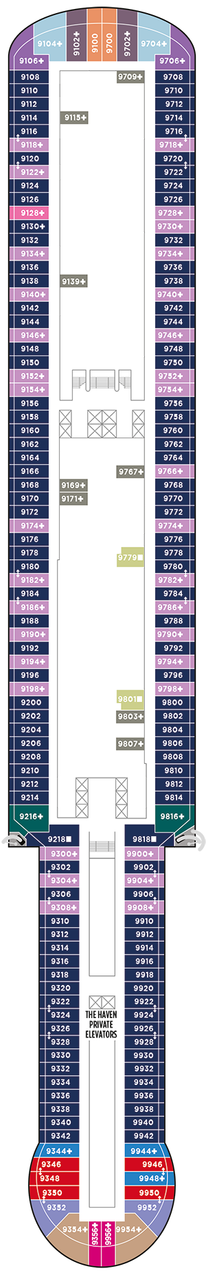 Norwegian Prima Deck plan & cabin plan