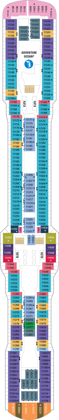 Ovation of the Seas Deck plan & cabin plan