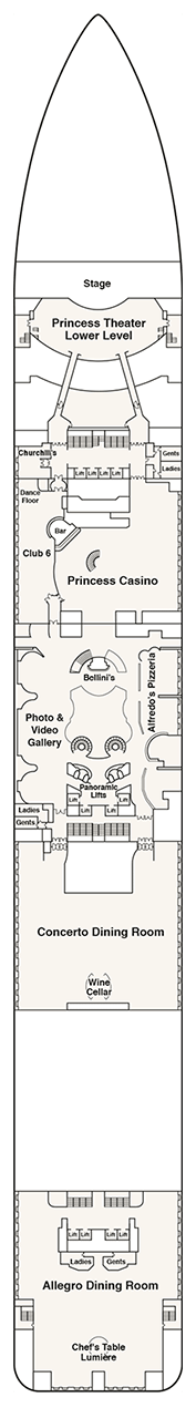 Royal Princess Deck plan & cabin plan