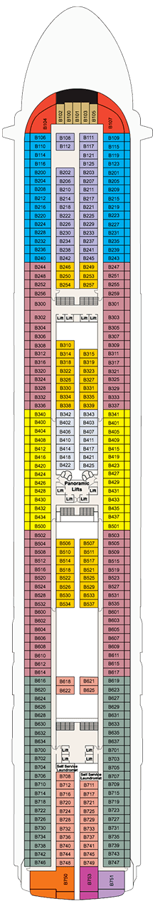 Sapphire Princess Deck plan & cabin plan