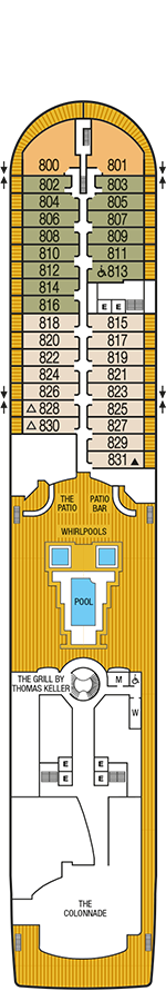 Seabourn Quest Deck plan & cabin plan